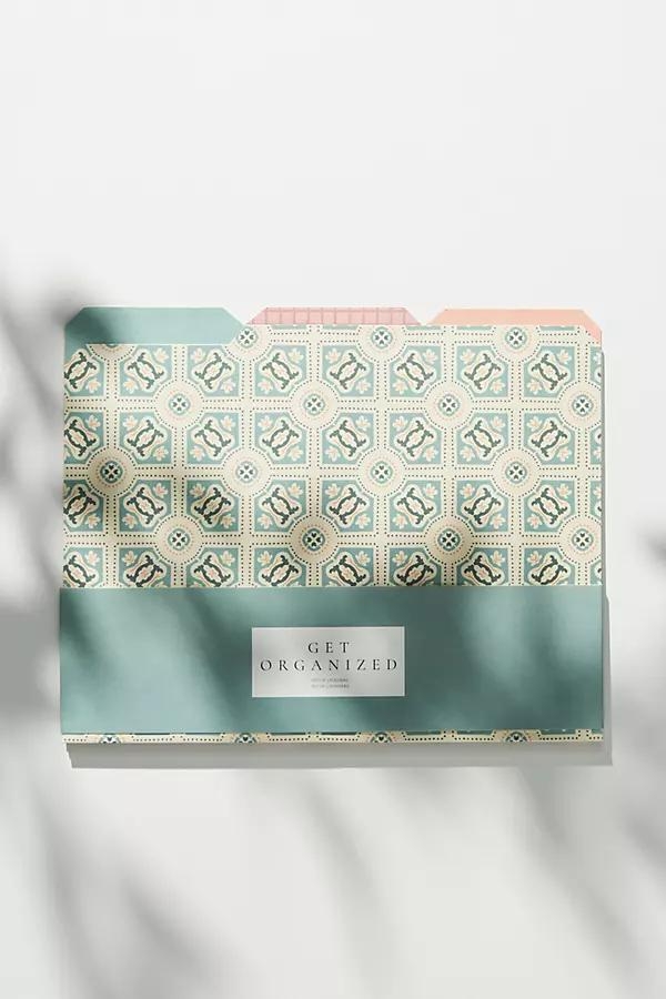 Get Organized File Folders, Set of 3 By Anthropologie in Assorted - Image 0