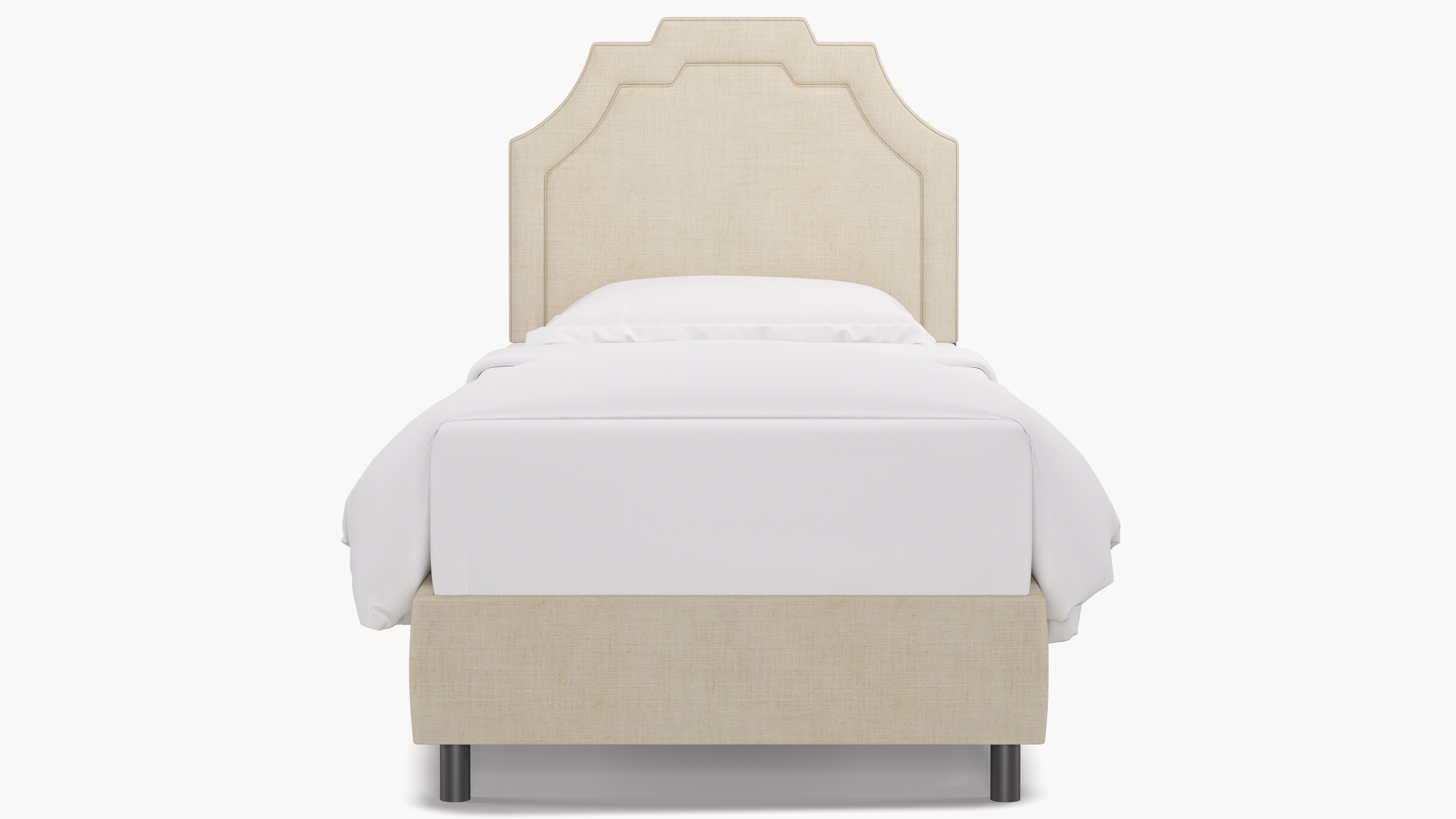 Art Deco Bed, Talc Everyday Linen, Twin - Image 1