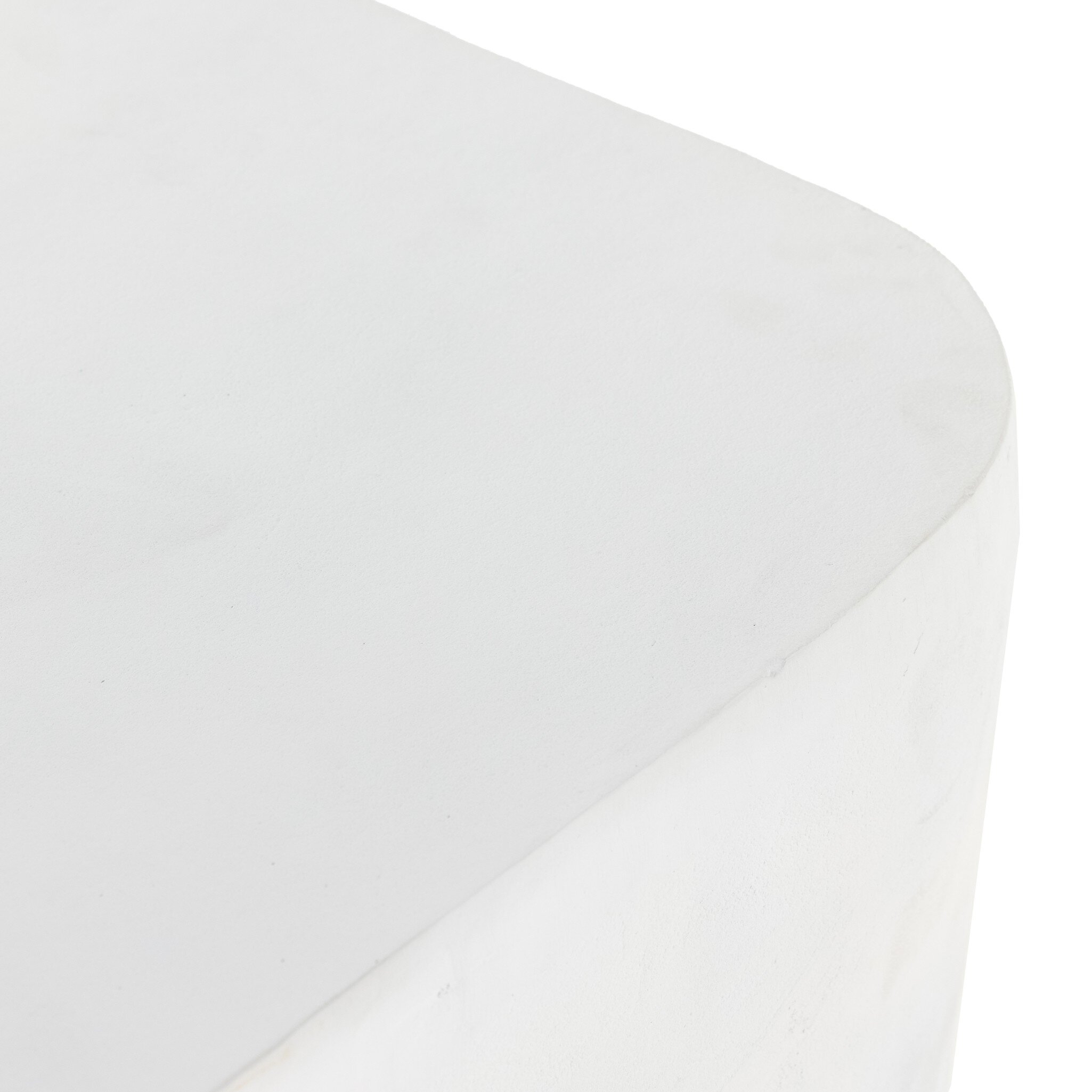 Basil Square Outdoor End Table - Matte White Cast Aluminum - Image 6