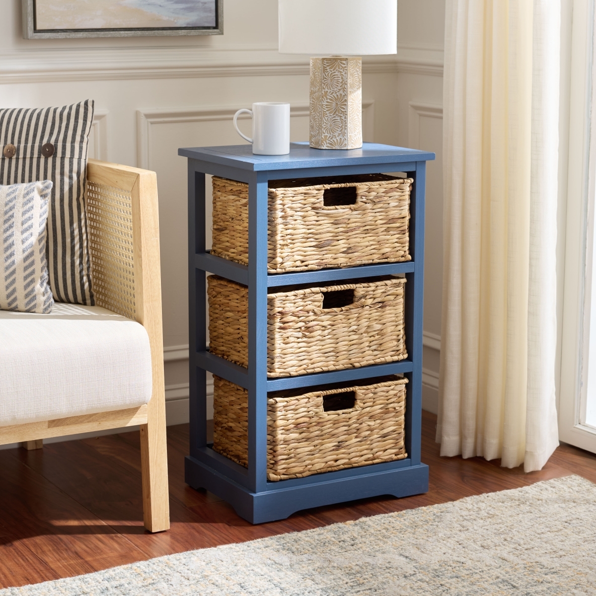 Halle Storage Side Table - Blue - Image 1