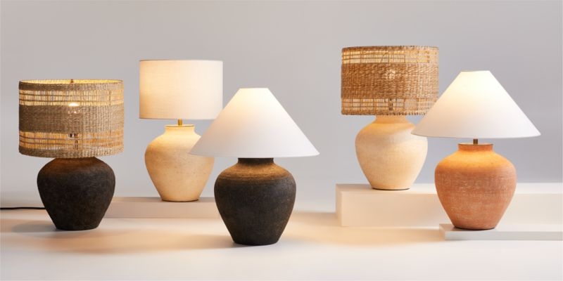 Corfu Terracotta Table Lamp with Tapered Shade 26.6" - Image 5