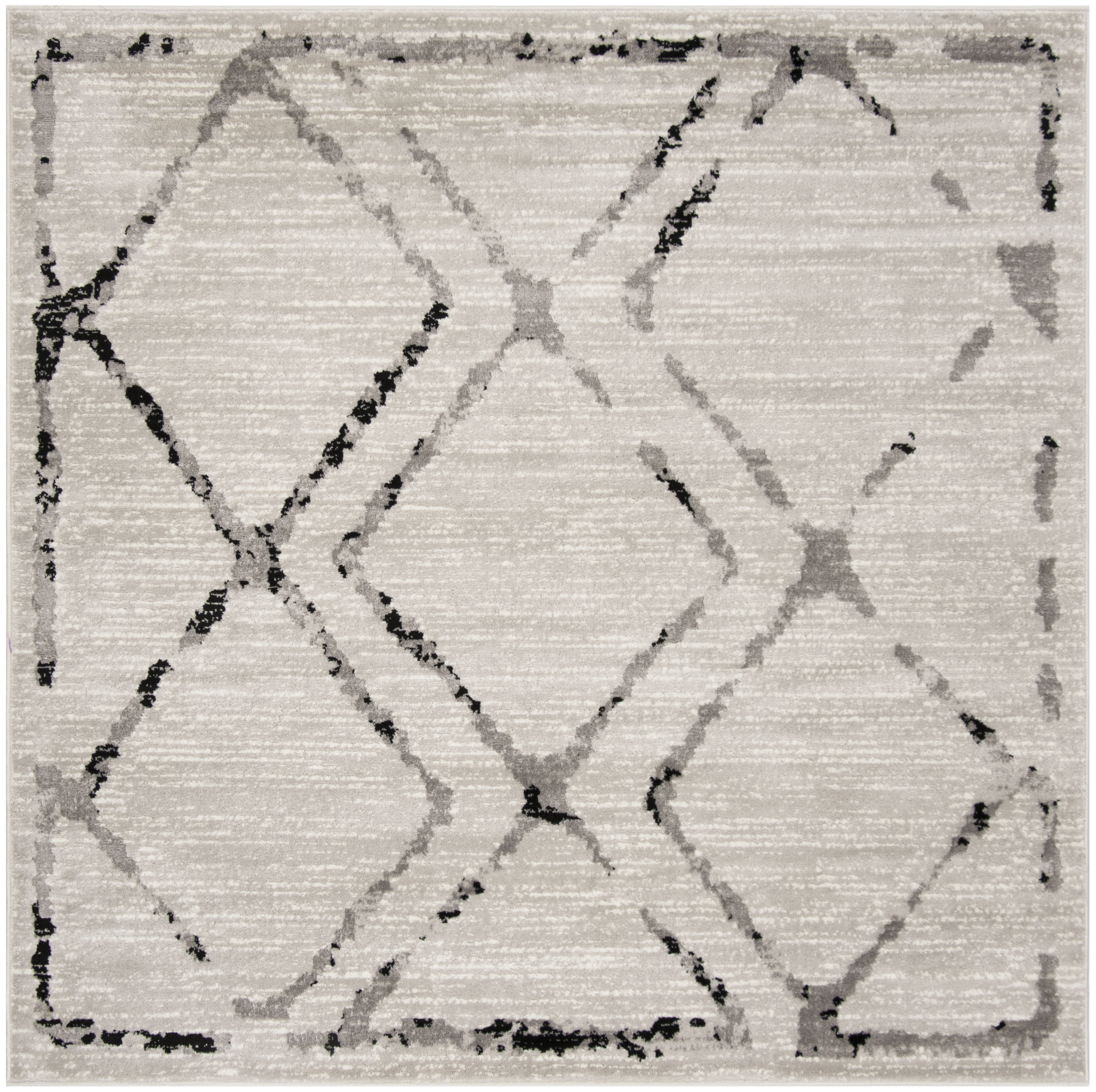 Arlo Home Woven Area Rug, SKY197H, Ivory/Grey,  6' 7" X 6' 7" Square - Image 0