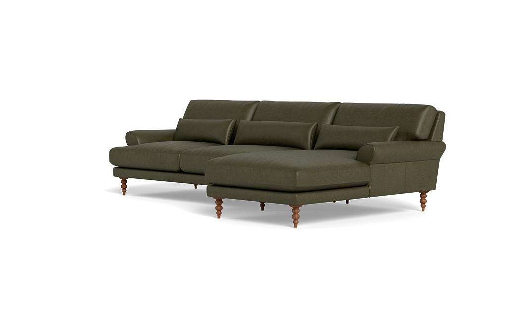 Maxwell Leather Sectional Sofa with Right Chaise by Apartment Therapy - Image 2