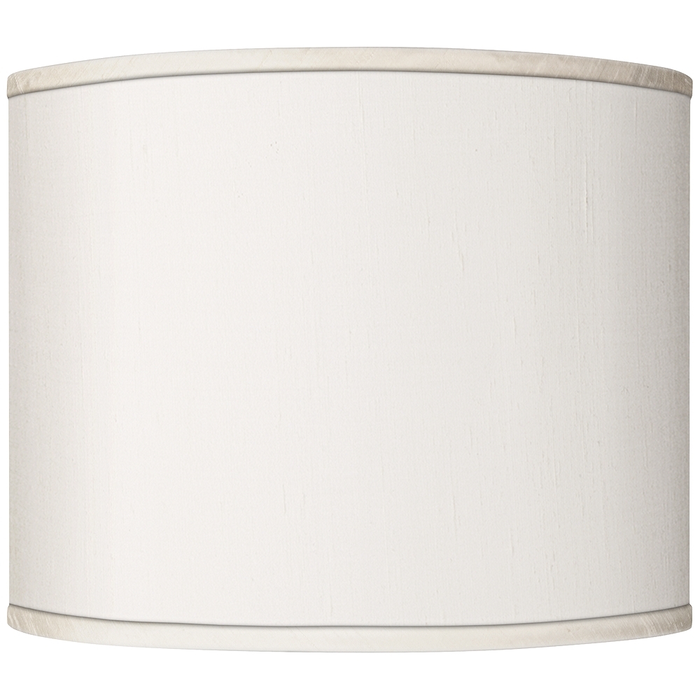 Possini Euro Cream Textured Faux Silk Drum Lamp Shade 14x14x11 (Spider) - Image 0