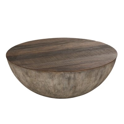 Mitchum Solid Wood Drum Coffee Table - Image 0