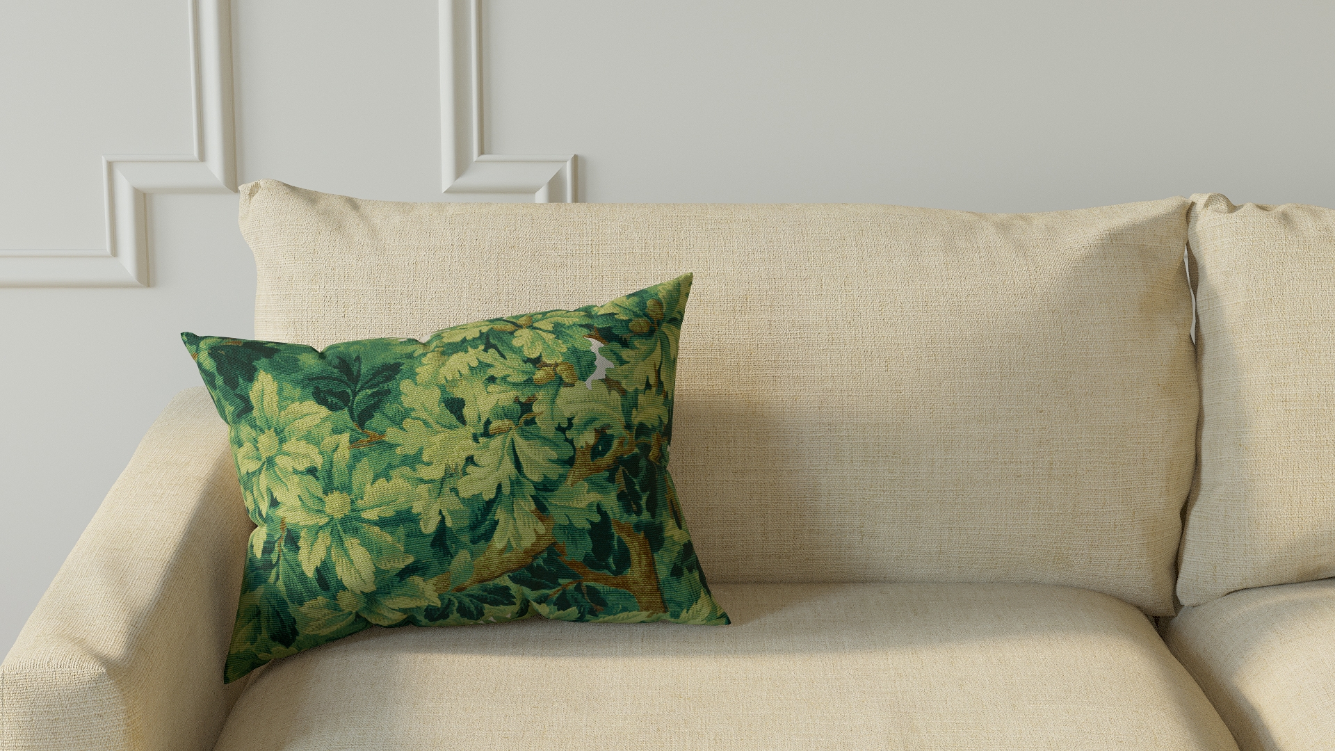 Throw Pillow 14" x 20", Verdure Bois De Chene, 14" x 20" - Image 2