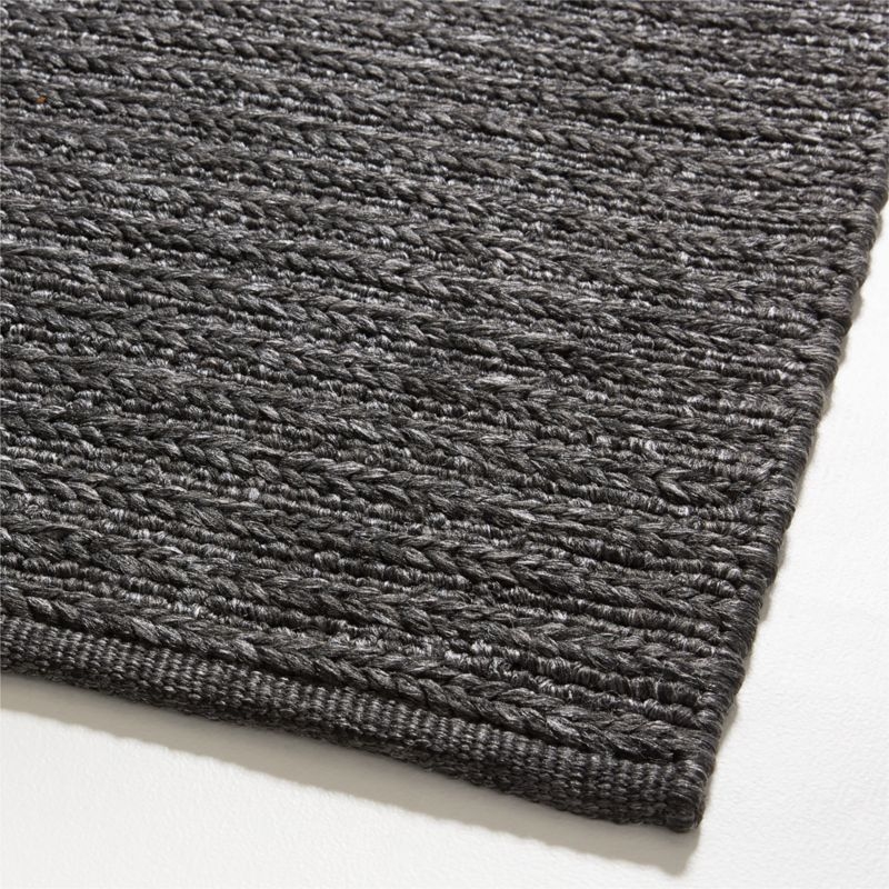 Sedona Performance Hand-Knotted Charcoal Grey Indoor/Outdoor Area Rug 6'x9' - Image 2