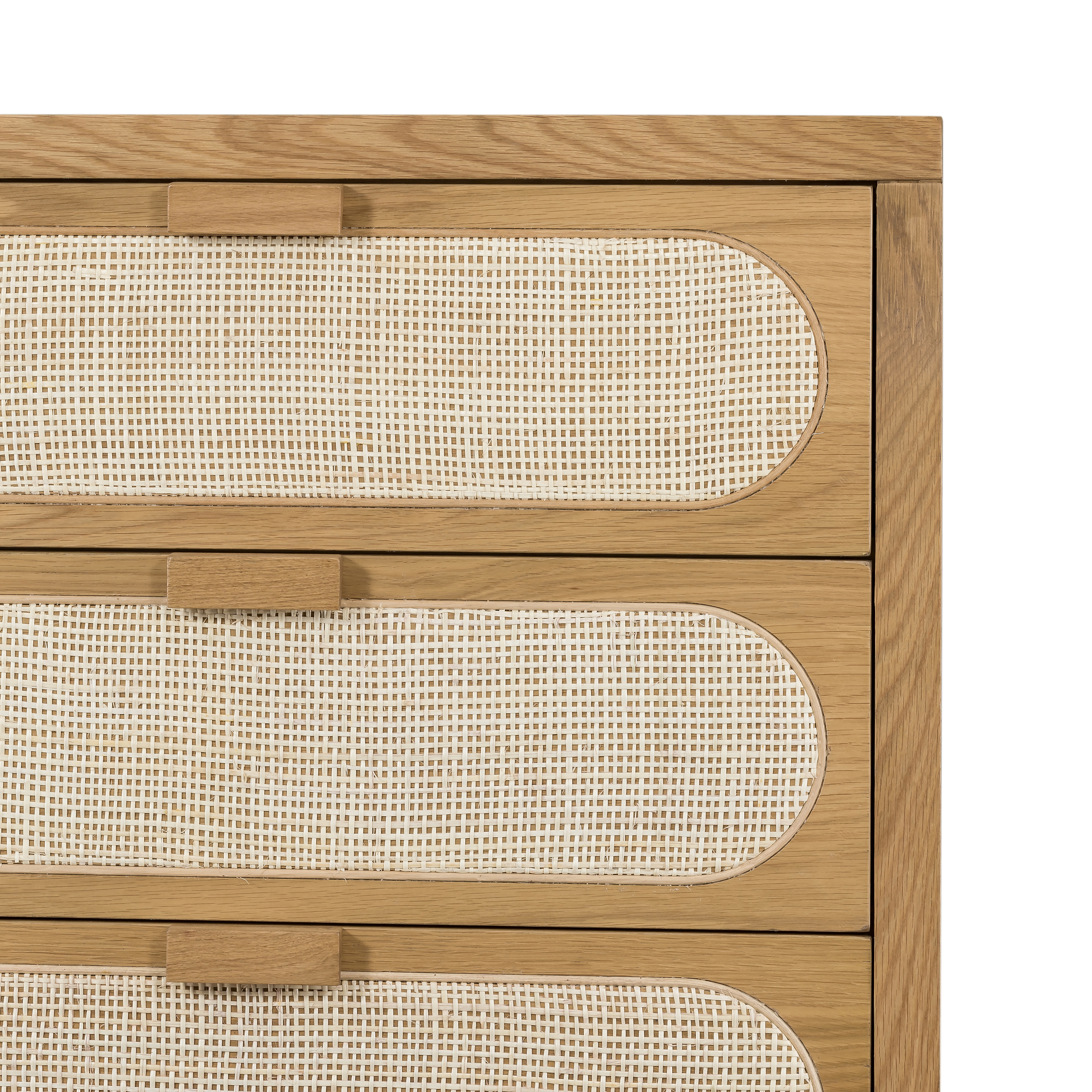 Allegra 5 Drawer Dresser-Natural Cane - Image 2