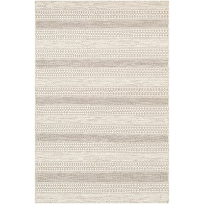 Sylvie Striped Handmade Flatweave Wool Taupe/Cream Area Rug - Image 0