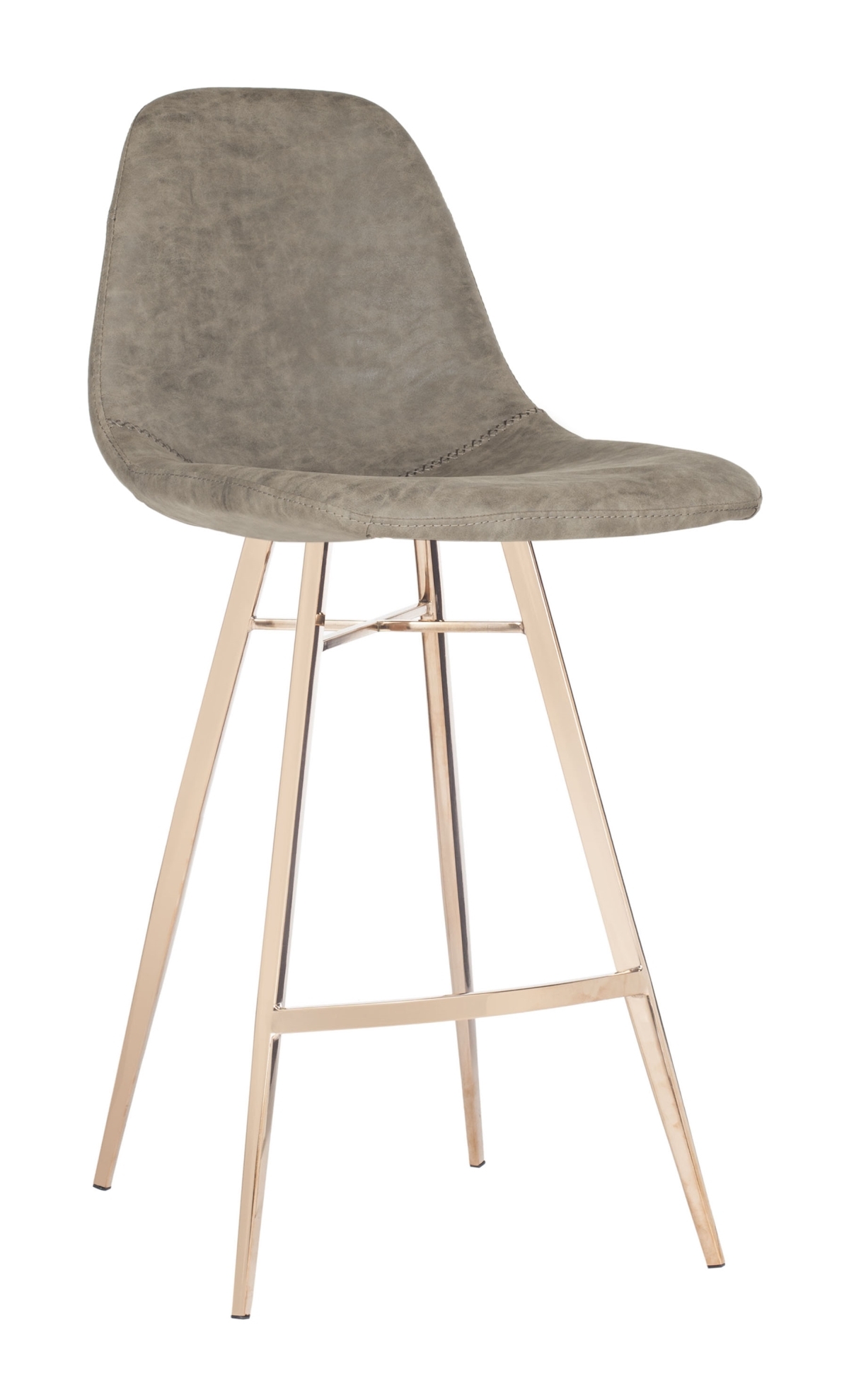 Mathison Counter Stool - Taupe / Copper - Safavieh - Image 4