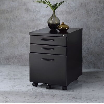 File Cabinet, Oak & Black - Image 0