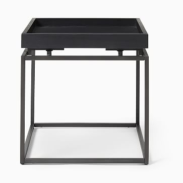 Kit 18" Sq. Side Table, Black, Dark Bronze - Image 1