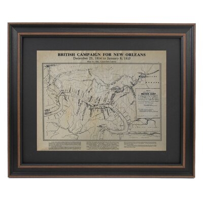 1815 British Campaign For New Orleans Map - Picture Frame Textual Art Print On Paper - Image 0