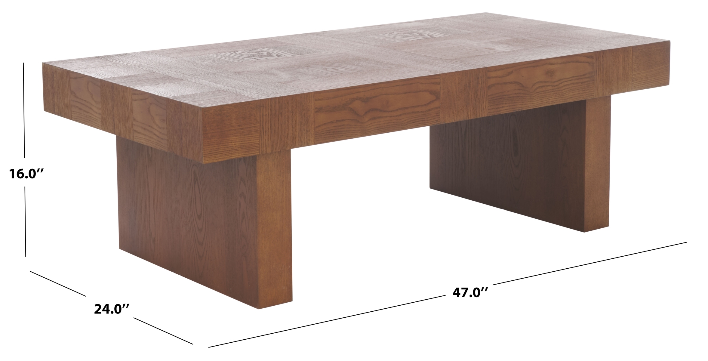 Habana Coffee Table - Walnut - Safavieh - Image 6