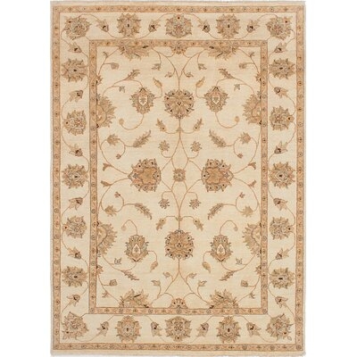 One-of-a-Kind Kalyssa Hand-Knotted Beige 6'7" x 9'2" Wool Area Rug - Image 0