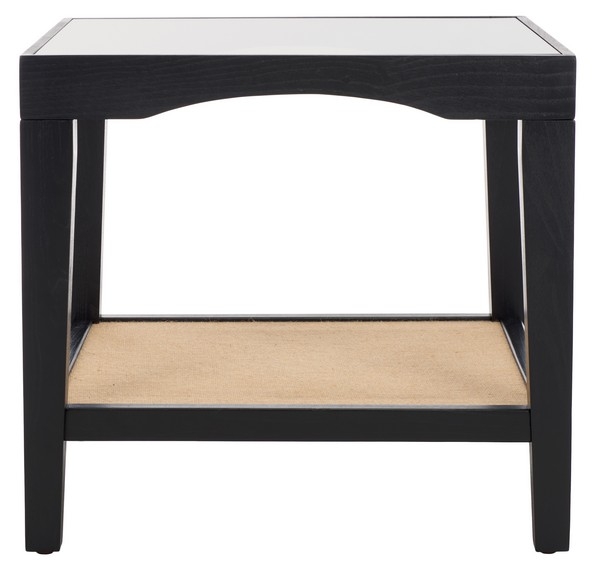 Nicolella Square Glass Accent Table - Black - Image 0