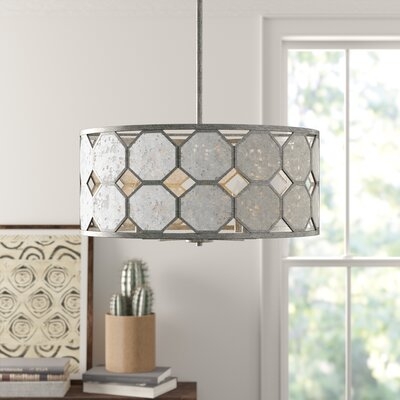 Perseus 8 - Light Shaded Drum Chandelier - Image 0