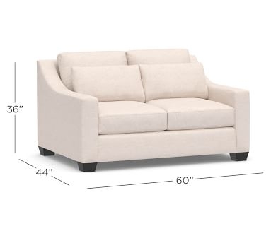 York Slope Arm Upholstered Deep Seat Grand Sofa, Down Blend Wrapped Cushions, Park Weave Ivory - Image 1