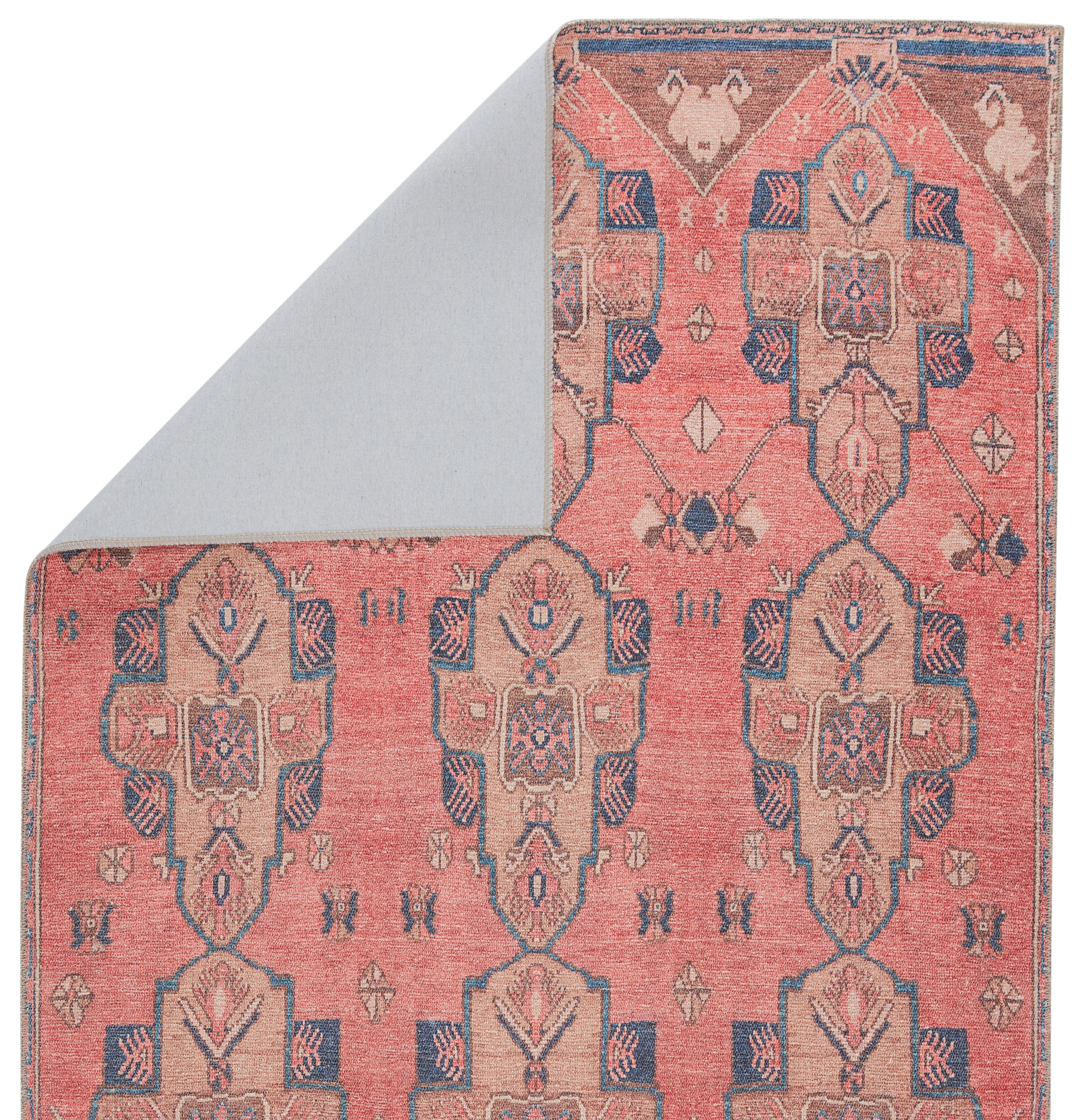 Vibe by Lani Medallion Pink/ Blue Runner Rug (2'6"X7'6") - Image 2