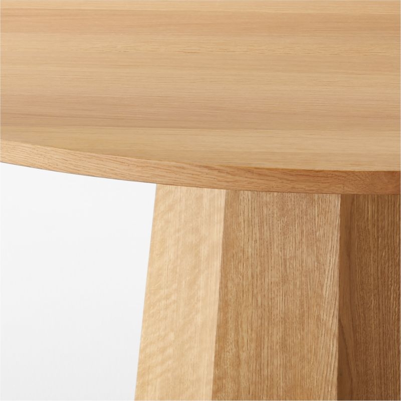 Bancroft 60" Round Oak Pedestal Dining Table - Image 3