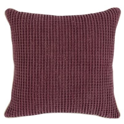 Swofford Jasmine Waffle Weave Square 20" Throw Pillow - Image 0