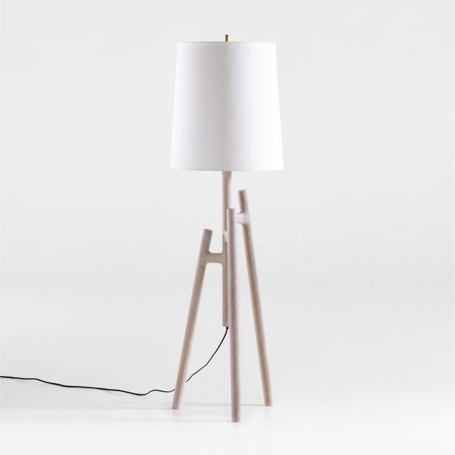 Lockeland Natural Wood Tripod Floor Lamp 67" - Image 0