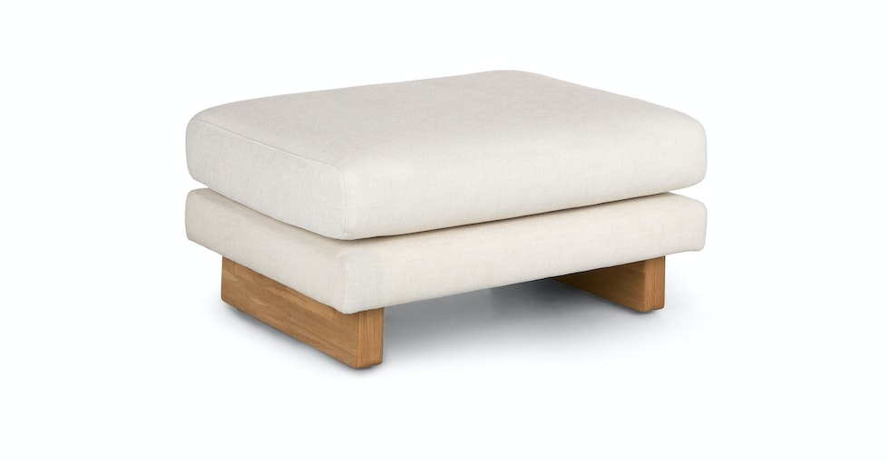 Kalok 34.5" Ottoman - Jasmine Ivory - Image 0