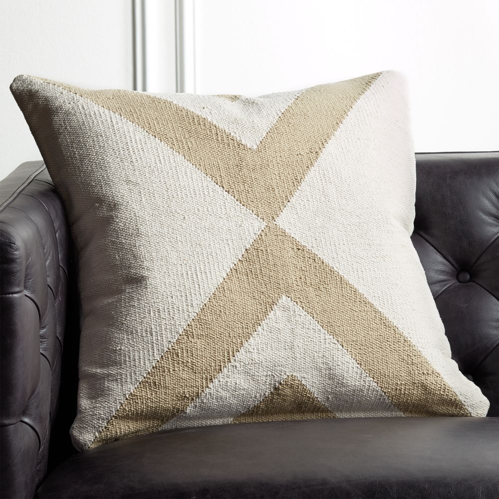Xbase Natural Tonal Pillow, Down-Alternative Insert, 23" x 23" - Image 2
