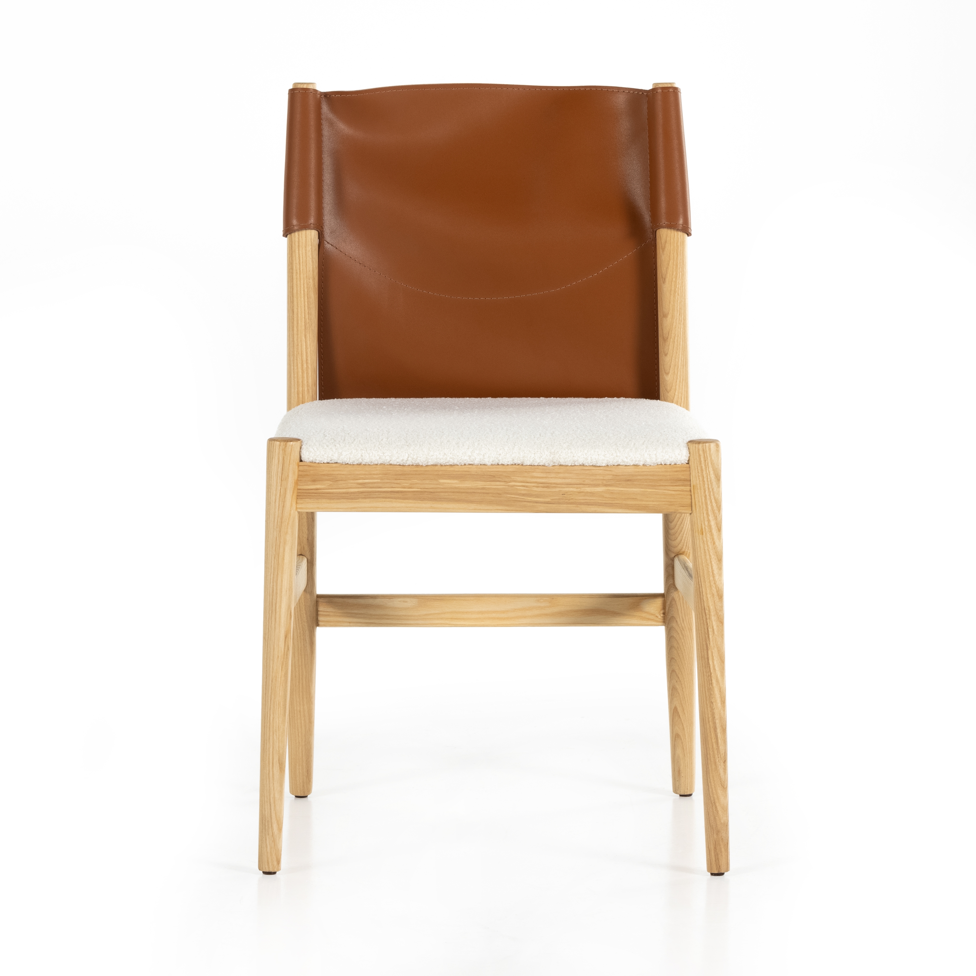 Lulu Armless Dining Chair-Saddle Leather - Image 3