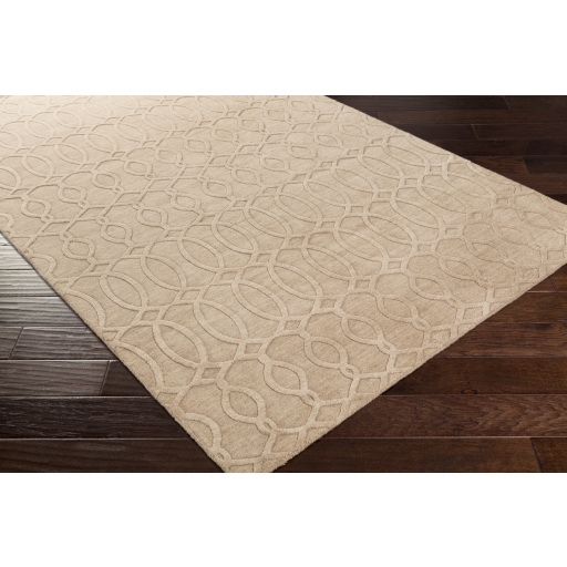 Etching Beige Indoor 2'6" x 8' Handmade Rug - Image 2