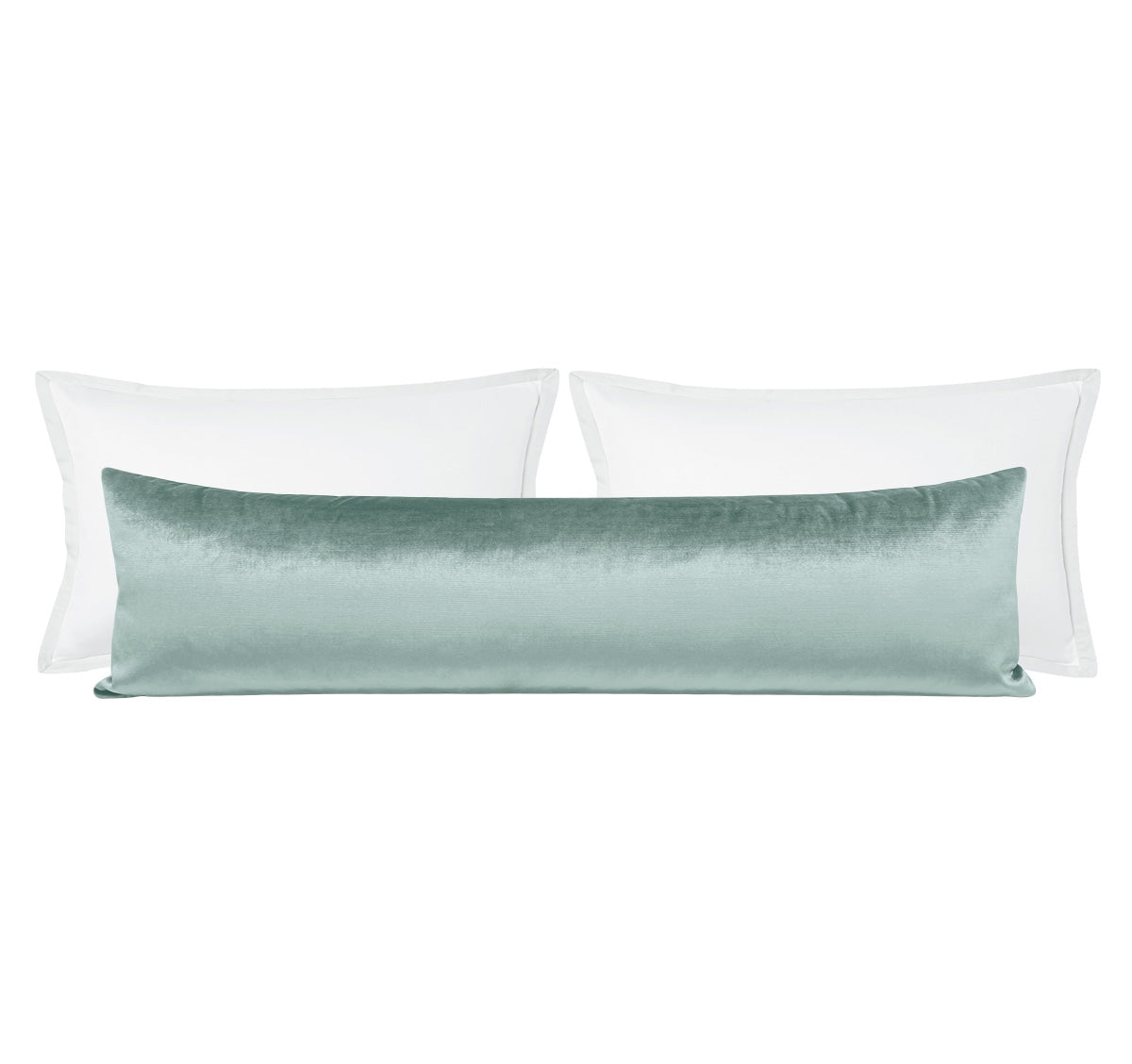 THE XL LUMBAR :: FAUX SILK VELVET // TURKISH BLUE - BY THE YARD - Image 0