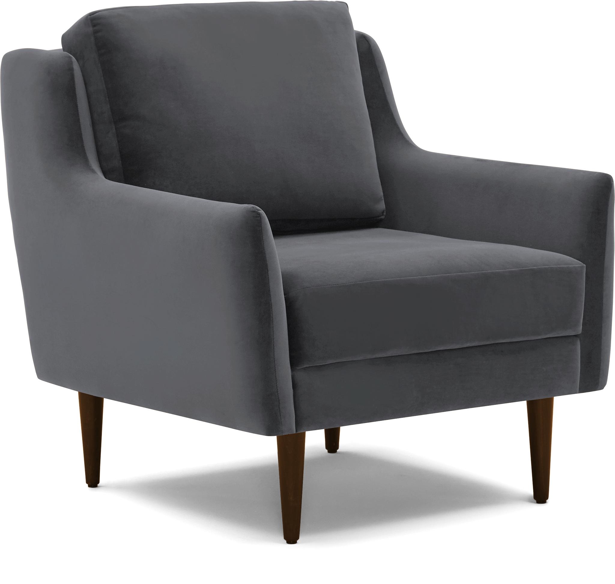 Gray Bell Mid Century Modern Chair - Essence Ash - Mocha - Image 1