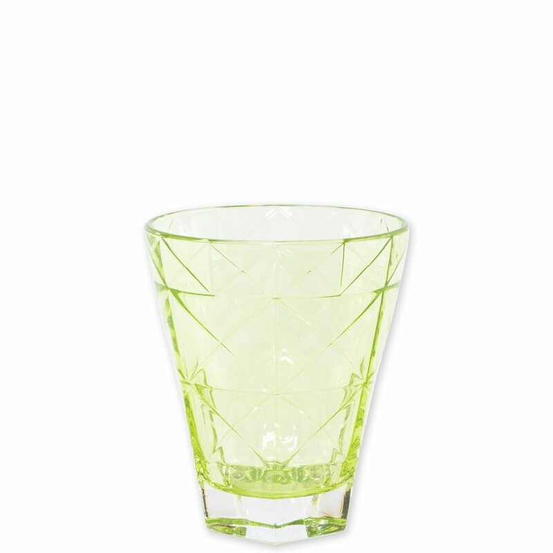 VIETRI Viva Prism 10 oz. Drinking Glass Color: Green - Image 0