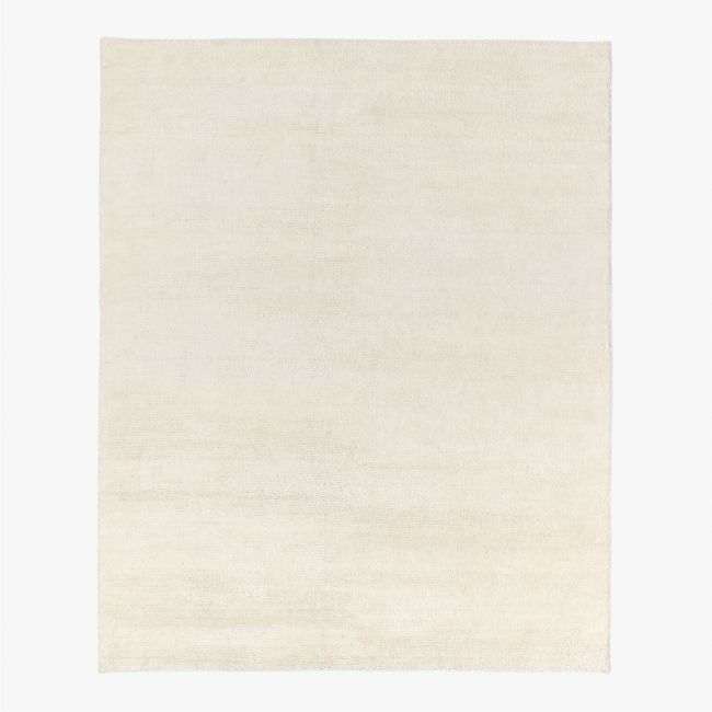 Adao Handwoven Warm White Linen Area Rug 5'x8' - Image 0