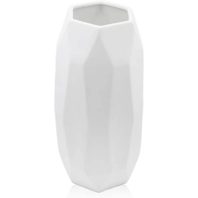 Vase Geometric Modern Ceramic Vase For Décor Tall Vase Ceramic Vase Large  Vase For Flowers  Dining Kitchen Bedroom - Image 0