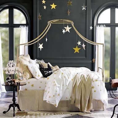 Maison Canopy Bed, Queen, Gold - Image 2