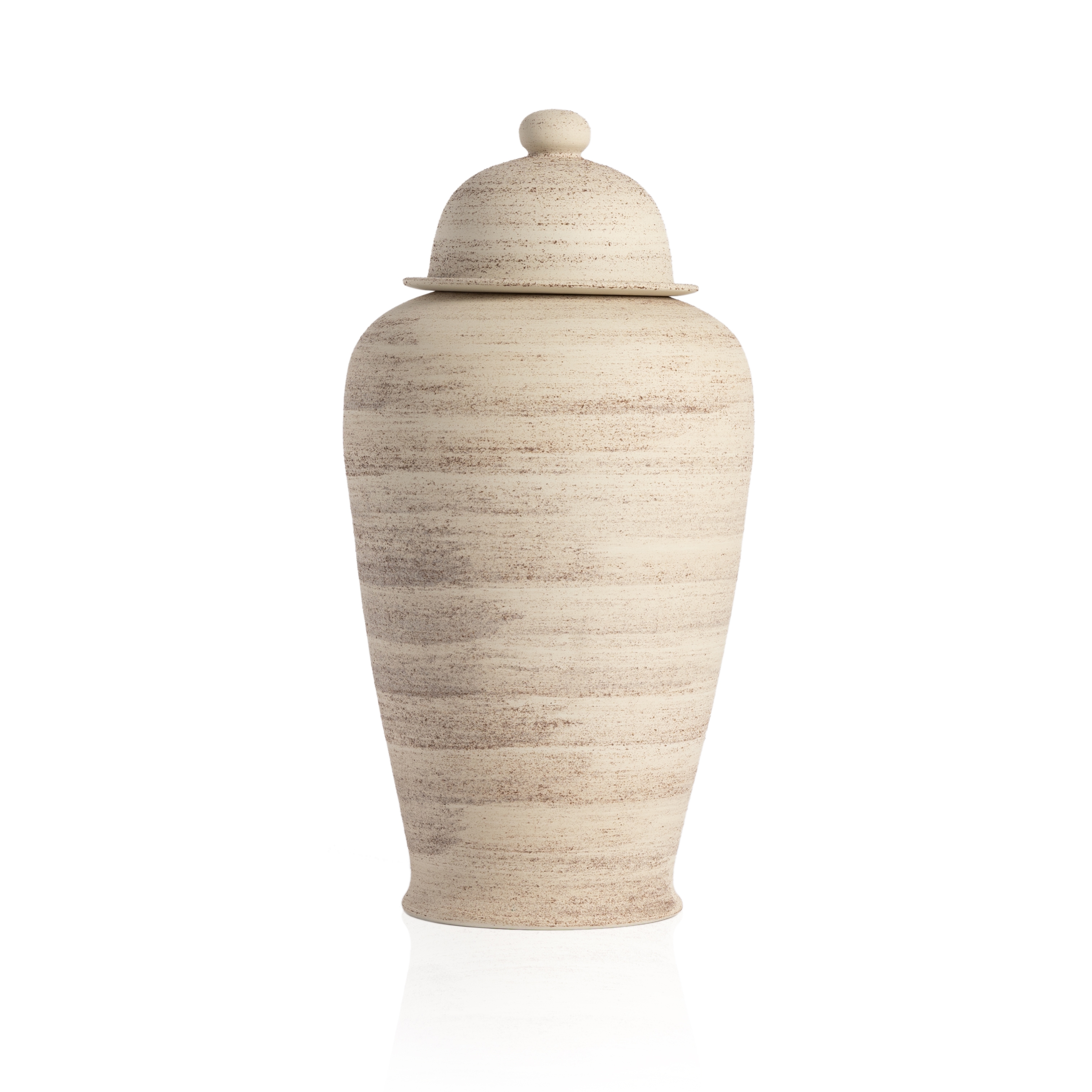 Arabella Jar With Lid-Distressed Cream - Image 0