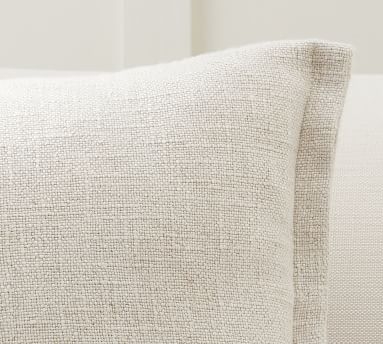 Fold Over Linen Pillow Cover, 18 x 18", Flax - Image 1