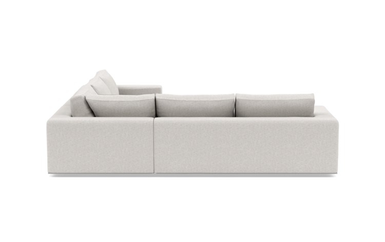 Walters Corner Sectional with Chalk Fabric and down alternative cushions - Image 3