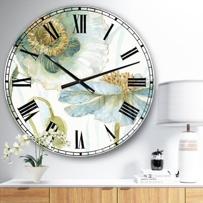 My Greenhouse Flowers II Metal Wall Clock - Image 0