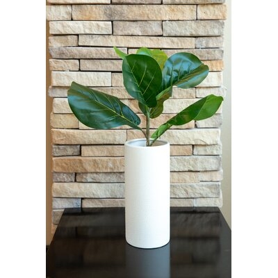 10'' Artificial Fiddle Leaf Fig Plant in Decorative Vase - Image 0