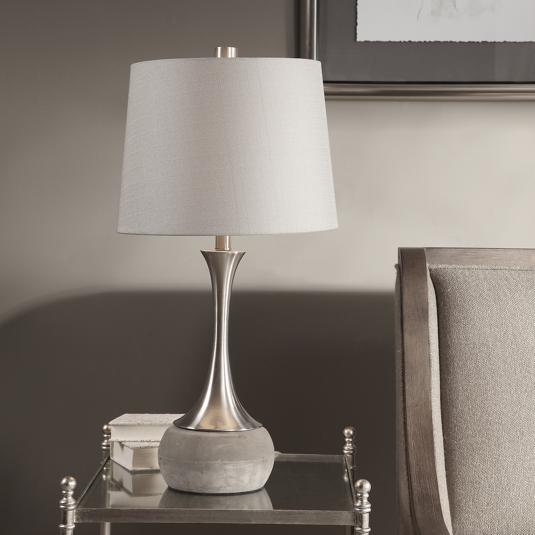 Niah Brushed Nickel Lamp - Image 2