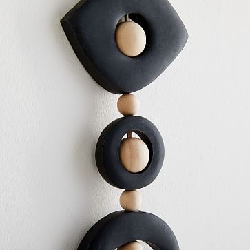 West Perro Wall Hanging, Sand Ojo with Moon, Black - Image 1
