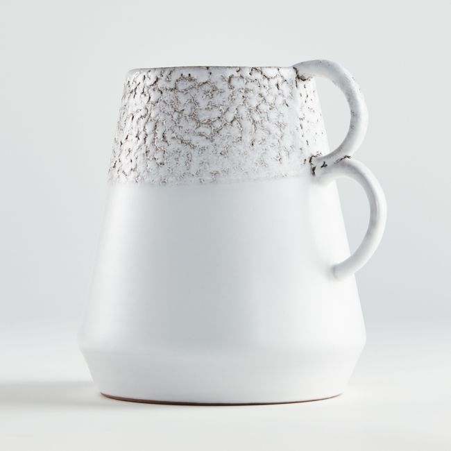 Caldwell White Vase with Double Handles - Image 0