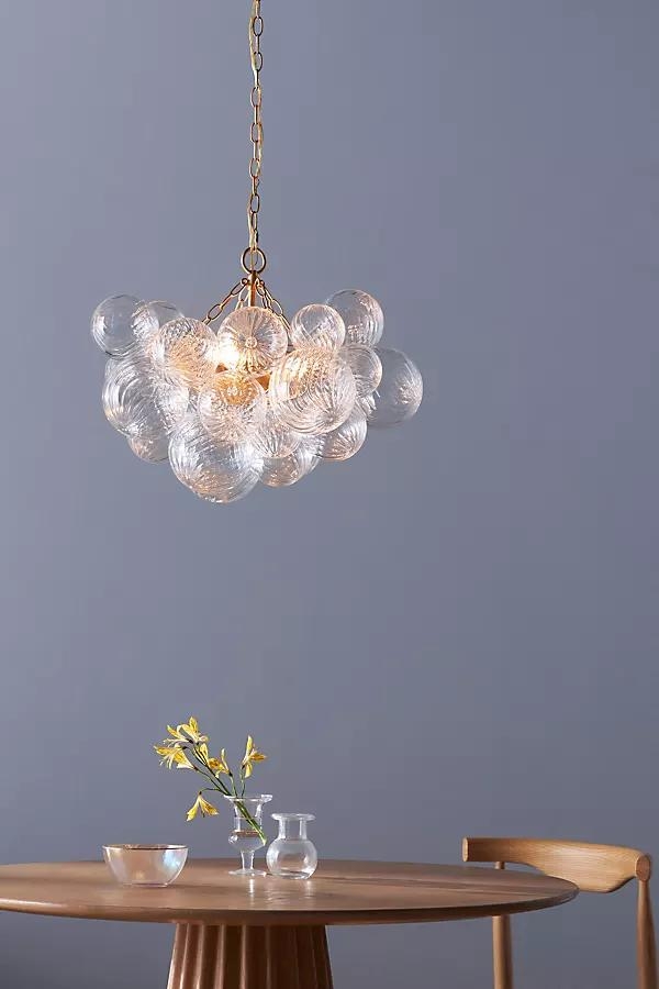 Talia Swirled Glass Semi-Flush Mount Pendant - Image 1