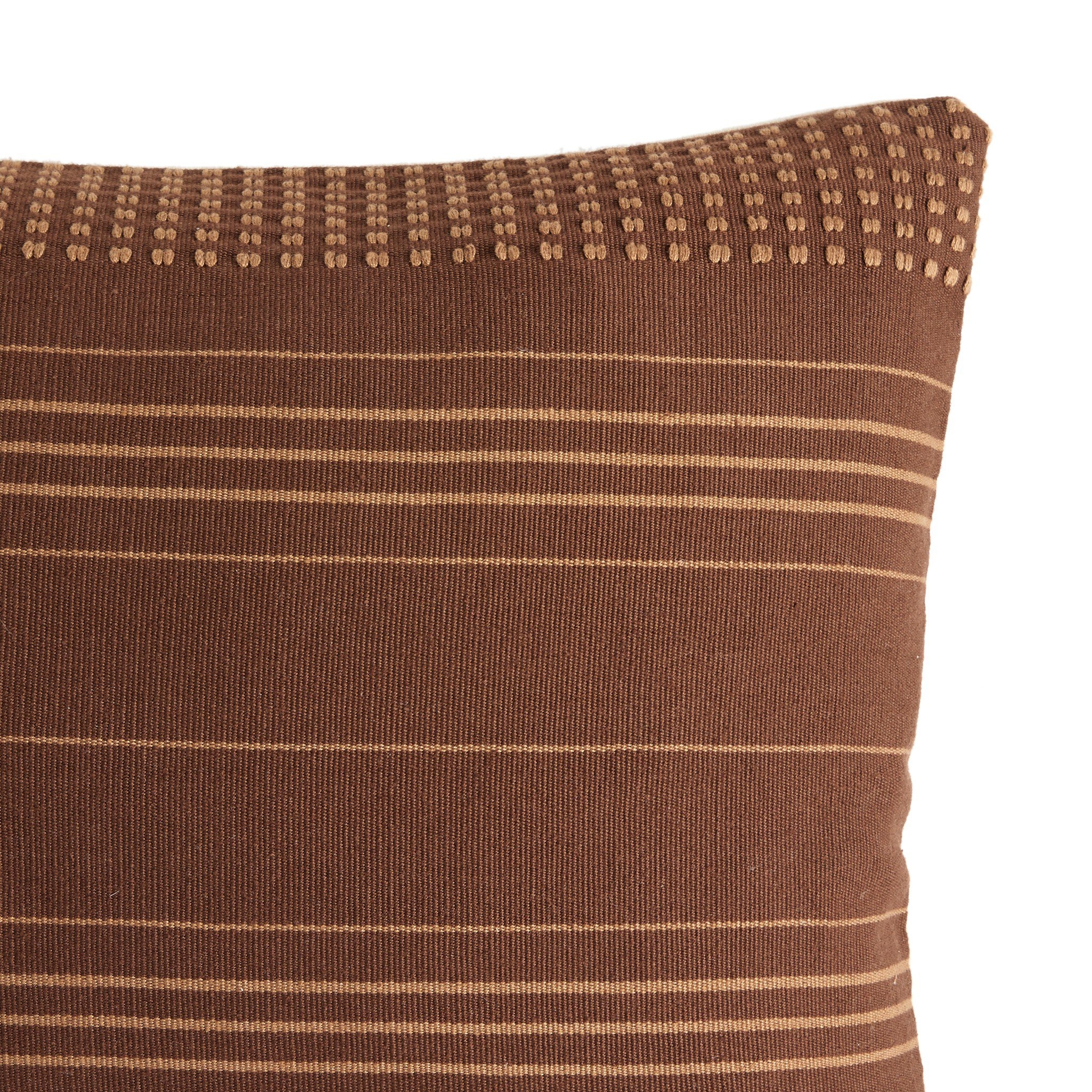 Handwoven Cancuc Pillow - Taupe Cotton - Image 2
