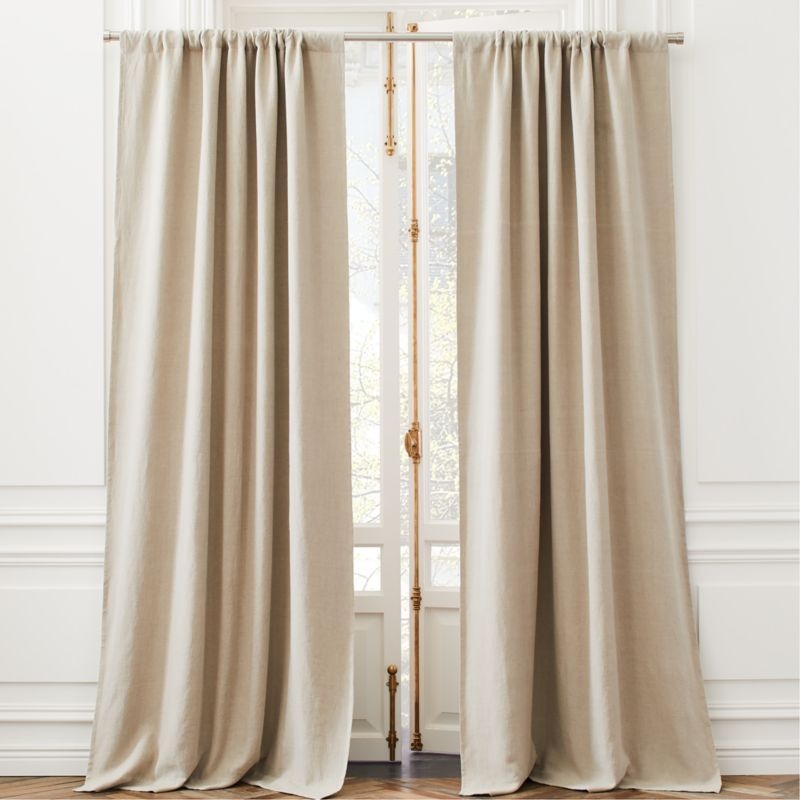 Natural Linen Blackout Curtain Panel 48"x108" - Image 1