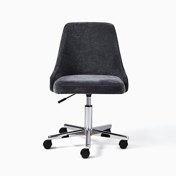We Branson Collection Modern Chenille Slate Office Chair - Image 2