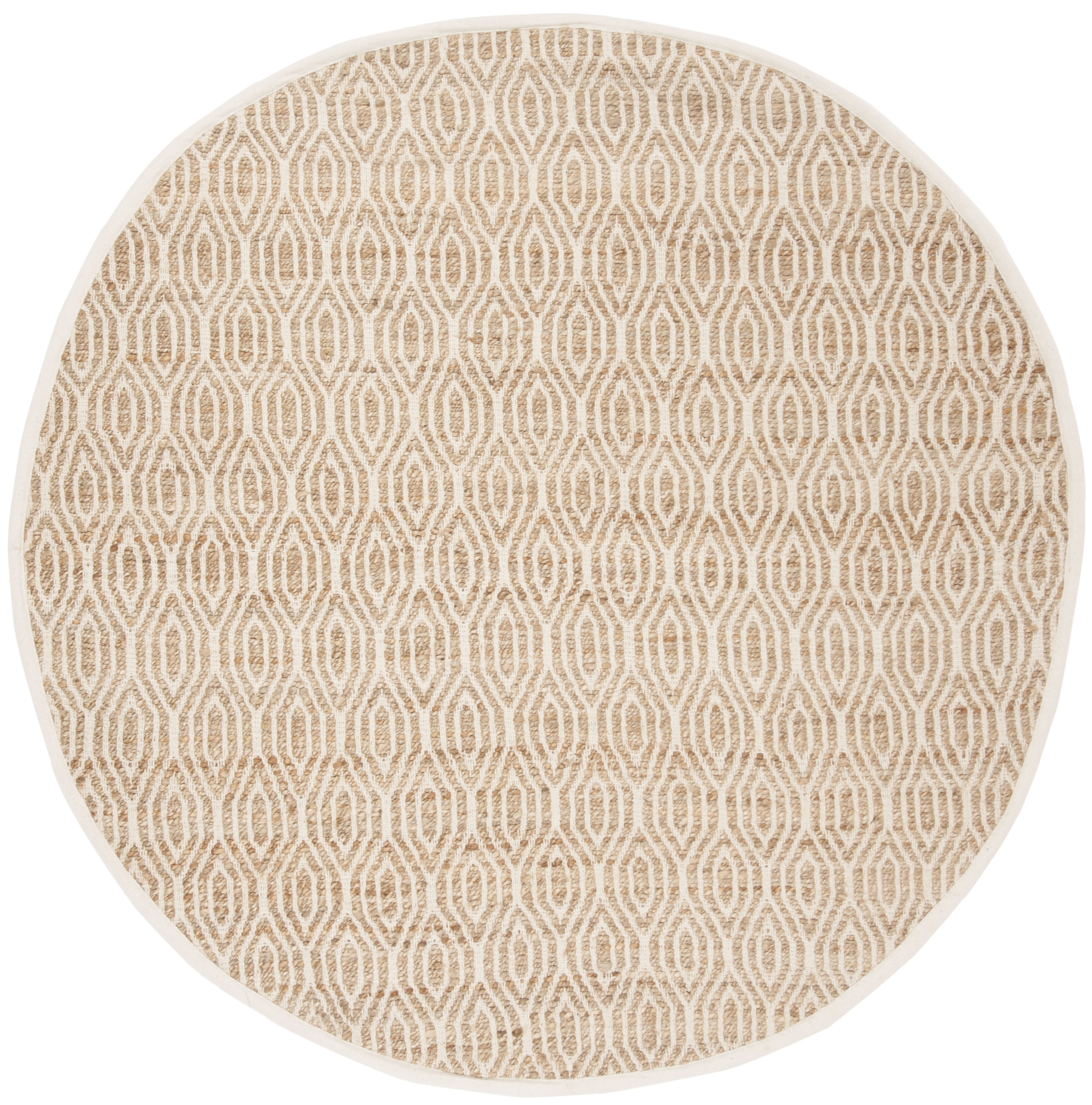 Arlo Home Hand Woven Area Rug, CAP822I, Natural,  6' X 6' Round - Image 0