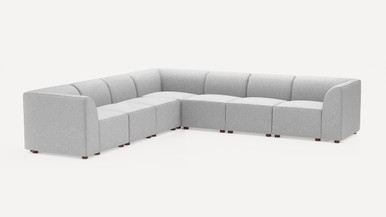 Burrow Mambo 7-Piece Sectional Sofa, Leg Finish: WalnutLegs - Image 1
